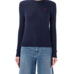 Ralph Lauren Cable-knit crewneck jumper Blue