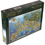 Puzzle Jumbo - Map of Europe, 1500 piese (11057), Jumbo