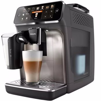 Espressor automat Philips Seria 5400 EP5444/90, sistem de lapte LatteGo, 12 bauturi, display digital TFT si pictograme color, filtru AquaClean, rasnita ceramica, optiune cafea macinata, functie MEMO 4 profiluri, Gri casmir