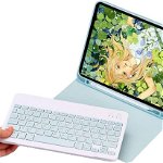 Husă pentru tabletă Husă Strado cu tastatură Bluetooth și suport pentru stylus pentru Apple iPad 7/ 8 10.2 2019/ 2020 (albastru) Universal, Strado