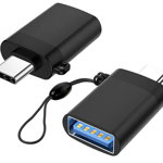 Adaptor USB A - USB C, universal, functie USB OTG, negru, Pro Cart