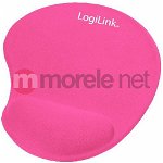 Mouse pad ergonomic cu gel, LogiLink, roz, LogiLink