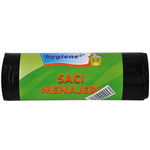 Saci menajeri 120 l 70 x110 cm LDPE negru 10 bucati/rola, Intern