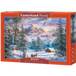 Puzzle 1000 piese Mountain Christmas, Castorland