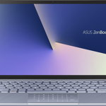Laptop ultraportabil ASUS UX431FA cu procesor Intel® Core™ i7-8565U pana la 4.60 GHz Whiskey Lake, 14", Full HD, 8GB, 256GB SSD, Intel® UHD Graphics 620, Endless OS, Utopia Blue Metal