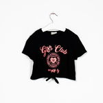 Tricou crop din bumbac pentru fete 2116715031