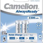 Set 2 baterii reincarcabile, Camelion, 2300 mAh, Multicolor