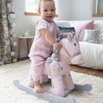 Little Bird Told Me - Celeste  Fae Rocking Unicorn Toy, Ride On Unicorn, pentru copii de peste 9 luni, Jucarie moale Unicorn cu balansoare din lemn, tesaturi senzoriale pentru fetite