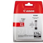 Cartus cerneala Canon PGI-570XL PGBK, pigment black, capacitate 22ml, pentru Canon Pixma MG6850/MG6851, Canon Pixma MG5750/MG5751, Canon Pixma MG7750/MG7751/MG7752., Canon