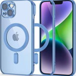 Husa Tech-Protect Magshine MagSafe pentru Apple iPhone 14 Albastru deschis, Tech-Protect