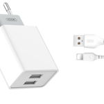 Incarcator de perete XO L65 2x USB 2,4A alb + cablu Lightning, XO