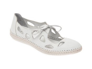 Pantofi FLAVIA PASSINI albi, 5220, din piele naturala