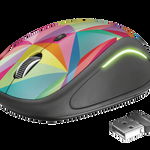 Mouse fara fir Trust Yvi FX Wireless Mouse - multicolor Specifications General Height of main product (in mm) 95 mm Width of main product (in mm) 57 mm Depth of main product (in mm) 40 mm Total weight 84 g Formfactor compact Ergonomic design no Connecti, TRUST