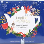 English Tea Sho Zestaw herbatek Premium Holiday Collection w ozdobnej niebieskiej puszce BIO, English Tea Sho