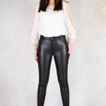 Pantaloni Leather Feature Black, 