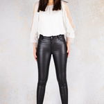 Pantaloni Leather Feature Black, 