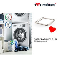 Kit universal de suprapunere a masinii de spalat si a uscatorului de rufe, Meliconi, TORRE BASIC STYLE L60