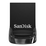 Memorie USB SanDisk Ultra Fit 256 GB, USB 3.1, Negru