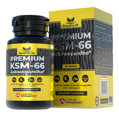 Ashwagandha KSM-66 Premium, 60 capsule vegane, Boost4Life, Boost4Life