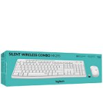 Set Tastatura & Mouse Logitech Mk295 Silent Wireless Combo White PC
