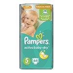 
Scutece Pampers Active Baby Giant Pack, Marimea 5, 11 - 18 kg, 64 Bucati
