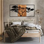 Decoratiune de Perete Lemn Acacia Tree, Negru, 70x3x147 cm, Skyler