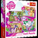 Set puzzle 4 in 1 Trefl My Little Pony, Poneii in vacanta, 1x35 piese, 1x48 piese, 1x54 piese, 1x70 piese, Trefl