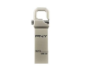 Stick USB PNY Hook Attache 3.0, 32GB, USB 3.0 (Argintiu)