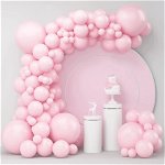 Set baloane ghirlanda 86 piese roz pal