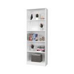 Biblioteca haaus Flint, 4 Polite, Alba, 70 x 32 x 196 cm