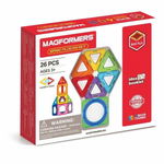 Set magnetic de construit- Magformers Basic Plus, 26 piese, Clicstoys, 2-3 ani +, Clicstoys