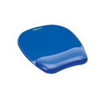 Mouse pad ergonomic cu gel Fellowes Crystal albastru, Fellowes