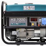 Generator curent electric Könner & Söhnen KS 7000, 13 CP, Autonomie 17 h, Pornire motor manuala, Benzina (Albastru/Negru)
