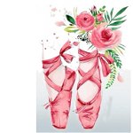Tablou cu diamante - Pantofi de balerină (27 x 38 cm), edituradiana.ro