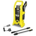 Aparat de spalat cu presiune cu acumulator Karcher K 2, 110 bar, 340 l/h + Acumulator 36 V / 5 Ah si Incarcator acumulator incluse (Negru/Galben), Karcher