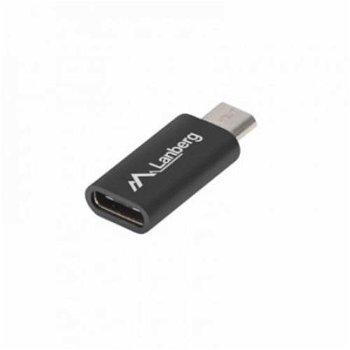 Adaptor Lanberg, USB C(mama)/microUSB tata 2.0, Negru, Lanberg