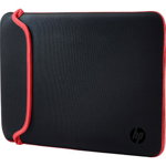 Husa laptop HP Chroma Sleeve, 15.6", negru/rosu
