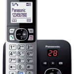 Telefon DECT cu robot, negru, KX-TG6821FXB, Panasonic, Panasonic