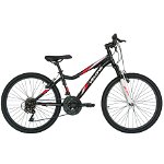 Bicicleta MTB-HT 26" VELORS V2651A, cadru otel, 18 viteze, culoare negru/rosu, VELORS