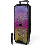 Boxa Portabila Karaoke Flamezilla MT3178 Bluetooth Microfon Inclus LED RGB 20W Negru, Media-Tech