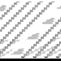 Picioare de masă reglabile pe înălțime, nichel șlefuit, 4 buc, 1100 mm, vidaXL