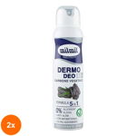 Set 2 x Deodorant Spray cu Carbune Vegetal Mil Mil, Unisex, 150 ml