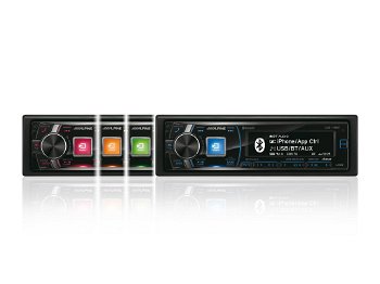 Radio CD Alpine CDE-178BT, 4X50W RMS, Bluetooth, USB, AUX, iluminare taste albastru/rosu/verde/amber