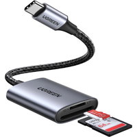 Card reader UGREEN M401 USB C 5Gb/s SD/TF card reader - gray Card reader UGREEN M401 USB C 5Gb/s SD/TF card reader - gray