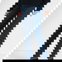 Blugi skinny cu terminatie franjurata, Love Moschino