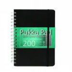 Agenda cu spirala Pukka Pad Soft Cover A5 200 pagini matematica, negru