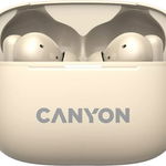 Słuchawki Canyon CANYON OnGo TWS-10 ANC+ENC, Bluetooth Headset, microphone, BT v5.3 BT8922F, Frequence Response:20Hz-20kHz, battery Earbud 40mAh*2+Charging case 500mAH, type-C cable length 24cm,size 63.97*47.47*26.5mm 42.5g, Beige, Canyon