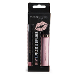 Set ruj lichid si creion de buze Magic Studio Shiny Lipgloss & Lip Liner, nude, Magic Studio