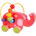 Jucarie dexteritate - Elefantel, BIGJIGS Toys, 1-2 ani +, BIGJIGS Toys