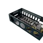 Carcasa Rig Minat tip Server 8 GPU, Placa de baza S37, CPU, 8 GB DDR3, SSD 128 GB, 5 Ventilatoare